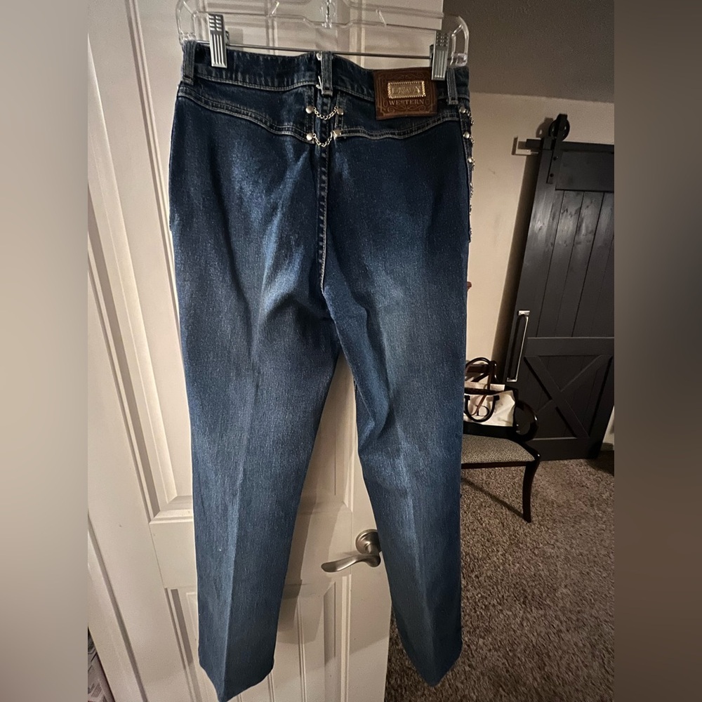 Vintage Lawman  Western Jeans  chain design, size 7 - Picture 3 of 13